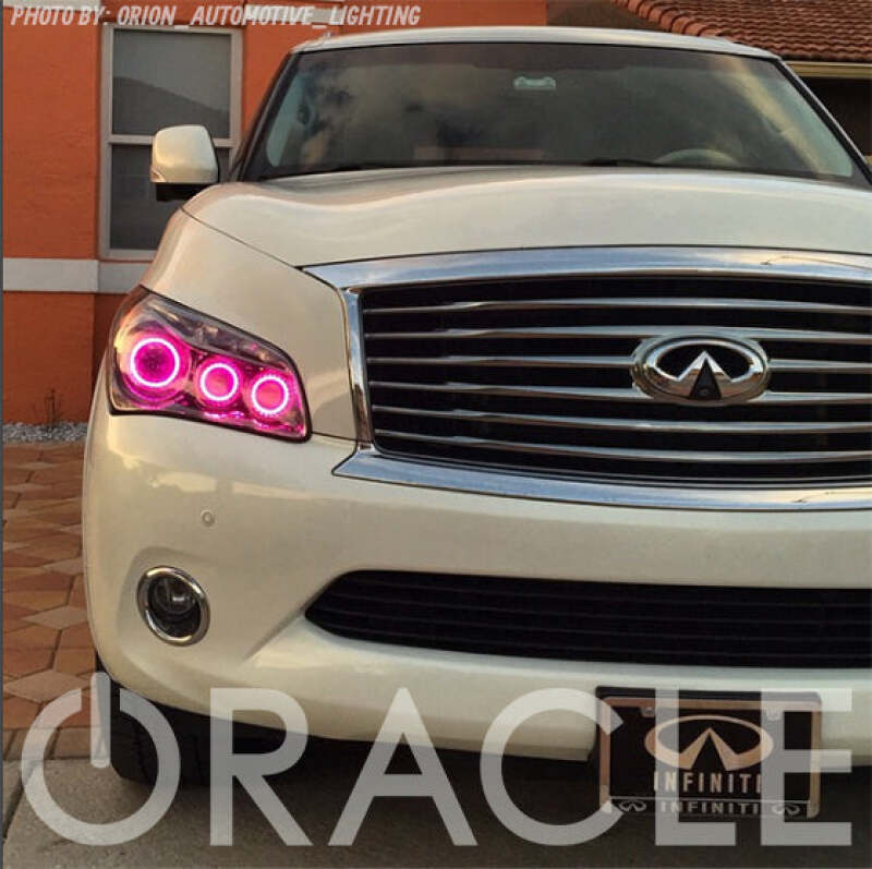 Infiniti QX56 Headlight Halo Kit - ORACLE Lighting - LED - Red - `11-`13